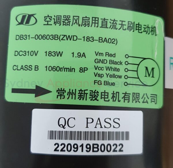 SAMSUNG AIR CON MOTOR FAN - DB31-00603B - DB31-00603B - Part for  -  - Models: 0000, 0000, 0000, 0000, 0000, 0000, 0000, 0000, NS100HHXEG/XSA, NS100HHXEH/XSA, NS125HHXEG/XSA, NS125HHXEH/XSA, NS140HHXEG/XSA, NS140HHXEH/XSA, NS155HHXEG/XSA, NS155HHXEH/XSA