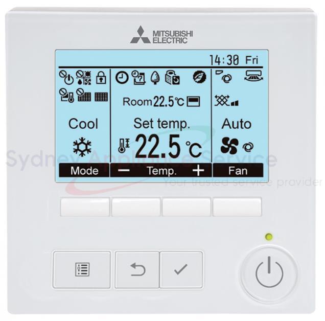 MITSUBISHI ELECTRIC AIR CON WIRED CONTROLLER - PAR-40MAA-SVC - PAR-40MAA-SVC - Part for - - Models: PCA-RP140KAQ, PCA-RP140KAQR2, PEA-M140GAA.TH, PEA-RP100EA2, PEA-RP125EA.TH-A, PEA-RP140WJA, PEA-RP200WGA-1, PEA-RP200WJA, PEFY-P100VMA-ER1, PEFY-P125VMA-ER1, PEFY-P140VMA-ER1, PEFY-P200VMHS-E, PEFY-P20VMA-ER1, PEFY-P32VMA-ER1, PEFY-P40VMA-ER1, PEFY-P50VMA-ER1, PEFY-P71VMA-ER1, PEFY-P80VMA-ER1, PLFY-P125VBM-E.TH, PLFY-P80VBM-E.TH, SLZ-KA50VAQR1.TH MITSUBISHI ELECTRIC AIR CON WIRED CONTROLLER - PAR-40MAA-SVC - PAR-40MAA-SVC - Part for - - Models: PCA-RP140KAQ, PCA-RP140KAQR2, PEA-M140GAA.TH, PEA-RP100EA2, PEA-RP125EA.TH-A, PEA-RP140WJA, PEA-RP200WGA-1, PEA-RP200WJA, PEFY-P100VMA-ER1, PEFY-P125VMA-ER1, PEFY-P140VMA-ER1, PEFY-P200VMHS-E, PEFY-P20VMA-ER1, PEFY-P32VMA-ER1, PEFY-P40VMA-ER1, PEFY-P50VMA-ER1, PEFY-P71VMA-ER1, PEFY-P80VMA-ER1, PLFY-P125VBM-E.TH, PLFY-P80VBM-E.TH, SLZ-KA50VAQR1.TH