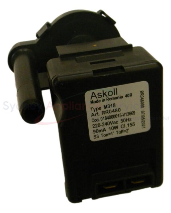 FISHER & PAYKEL DRYER PUMP - H0184000015 - H0184000015 - Part for  -  - Models: 61432-A, 61433-A, 92256-A, 92271-A, 92272-A, 92273-A, 93225-A, 93244-A, 93273-A, 93274-A, 93281-A, DH8060C1, DH8060P1, DH8060P3, DH9060C1, DH9060P1, HDHP80A1, HDHP80E1