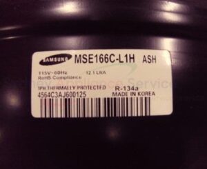 SAMSUNG CMP;COMP;REFRIGERATOR;R-134A - MSE166CL1H/ASH