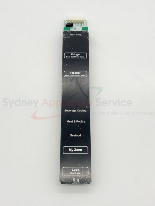 HAIER FRIDGES & FREEZERS DISPLAY BOARD BLACK GLOSS - H0060842072R - H0060842072R - Part for  -  - Models: 62185-A, 62186-A, 62206-A, 62207-A, 62210-A, 62211-A, 62275-A, HRF520BG2, HRF520BHC, HRF520BS, HRF520BW, HRF520FHC