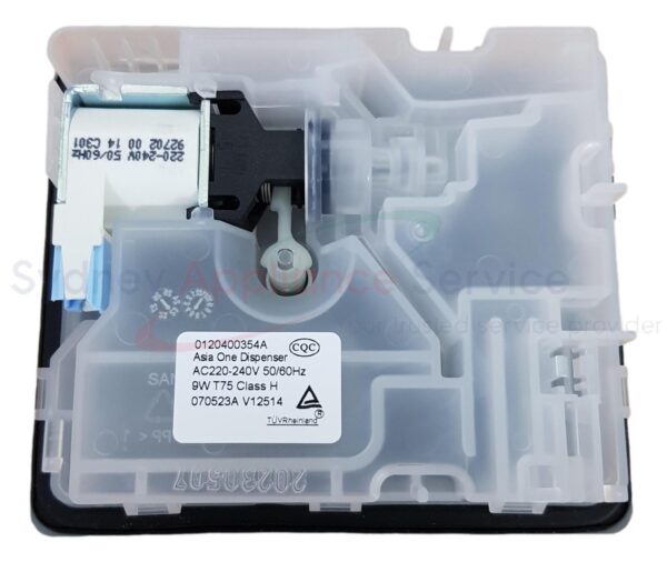 FISHER & PAYKEL DISHWASHER DETERGENT DISPENSER HA - H0120400354A - H0120400354A - Part for  -  - Models: 61598-C, 61602-C, 61610-B, 61610-B1, 61611-B, 61619-A, 61657-A, 62362-A, HDW10F1S1, HDW13V1b1, HDW13V1G1, HDW13V1S1, HDW15V2B2, HDW15V2S2, HDW15V3S1