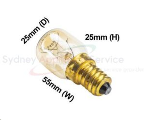 OVEN LAMP 25W SES E14 300C CLEAR - LM003
