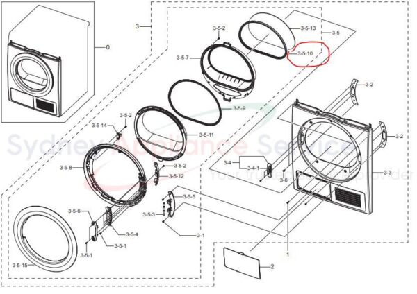 SAMSUNG DRYER SEAL AIR - DOOR - DC62-00488A - DC62-00488A - Part for  -  - Models: 0000, 0000, 0000, 0000, 0000, 0000, 0011, 0011, DV80M5010IW/SA, DV80M5010QW/SA, DV90H8000HW/SA, DV90N62642X/EU, DV90N8288AX/SA, DV90N8289AW/SA