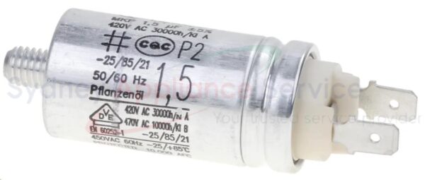 BOSCH WASHING MACHINE CAPACITOR - 00618422 - 00618422 - Part for  -  - Models: WVG28420AU/03, WVH28440AU/06