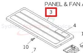 MITSUBISHI HEAVY INDUSTRIES AIR CON TOP PANEL - RCV124A003