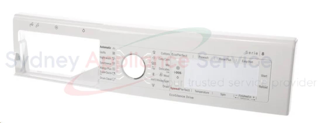 BOSCH WASHING MACHINE PANEL FACIA - 11007794 - 11007794 - Part for - - Models: WAW32640AU/01, WAW32640AU/07, WAW32640AU/09 BOSCH WASHING MACHINE PANEL FACIA - 11007794 - 11007794 - Part for - - Models: WAW32640AU/01, WAW32640AU/07, WAW32640AU/09