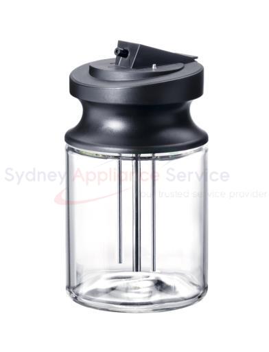 MIELE COFFEE MACHINE MB-CVA 6000 GLASS MILK JUG - 9552740 - 9552740 - Part for - - Models: MIELE COFFEE MACHINE MB-CVA 6000 GLASS MILK JUG - 9552740 - 9552740 - Part for - - Models:
