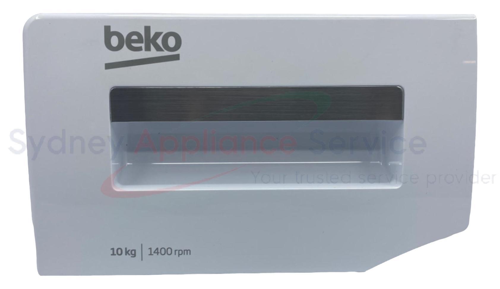 BEKO WASHING MACHINE DETERGENT DRAWER FRONT COVER ASSY. - 2449809041 - 2449809041 - Part for - - Models: 7146043100, BFL103ADW BEKO WASHING MACHINE DETERGENT DRAWER FRONT COVER ASSY. - 2449809041 - 2449809041 - Part for - - Models: 7146043100, BFL103ADW