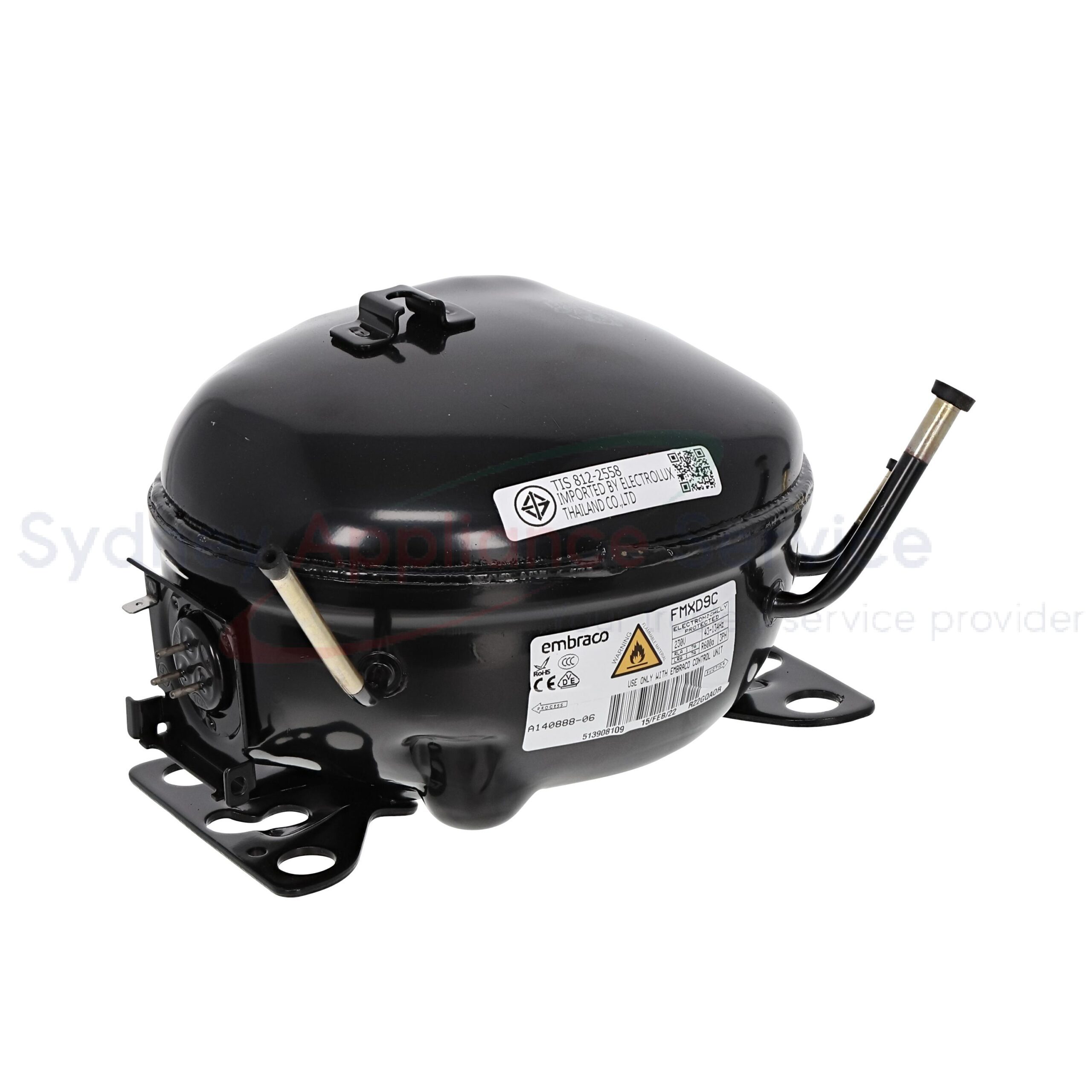 ELECTROLUX FRIDGES & FREEZERS COMPRESSOR - 140140888060 - 140140888060 - Part for - - Models: 92506085101, 92506086101, 92506098601, 92506098701, EBE4507SC-L (92506081803), EBE5307BC-L (92506082503), EHE5267BC (92506082703), EHE5267SC (92506082604), WBE4302AC-R (92506098500), WBE4302WC-R (92506098700), WBE4500BC-R (92506085002), WBE4500SC-R (92506084601), WBE5300SC (92506086001), WBE5300SC (92506086002), WBE5300WC (92506085802), WBE5304BC-L (92506086702), WBE5304SC (92506086202), WFEP917DSD (94059849413) ELECTROLUX FRIDGES & FREEZERS COMPRESSOR - 140140888060 - 140140888060 - Part for - - Models: 92506085101, 92506086101, 92506098601, 92506098701, EBE4507SC-L (92506081803), EBE5307BC-L (92506082503), EHE5267BC (92506082703), EHE5267SC (92506082604), WBE4302AC-R (92506098500), WBE4302WC-R (92506098700), WBE4500BC-R (92506085002), WBE4500SC-R (92506084601), WBE5300SC (92506086001), WBE5300SC (92506086002), WBE5300WC (92506085802), WBE5304BC-L (92506086702), WBE5304SC (92506086202), WFEP917DSD (94059849413)