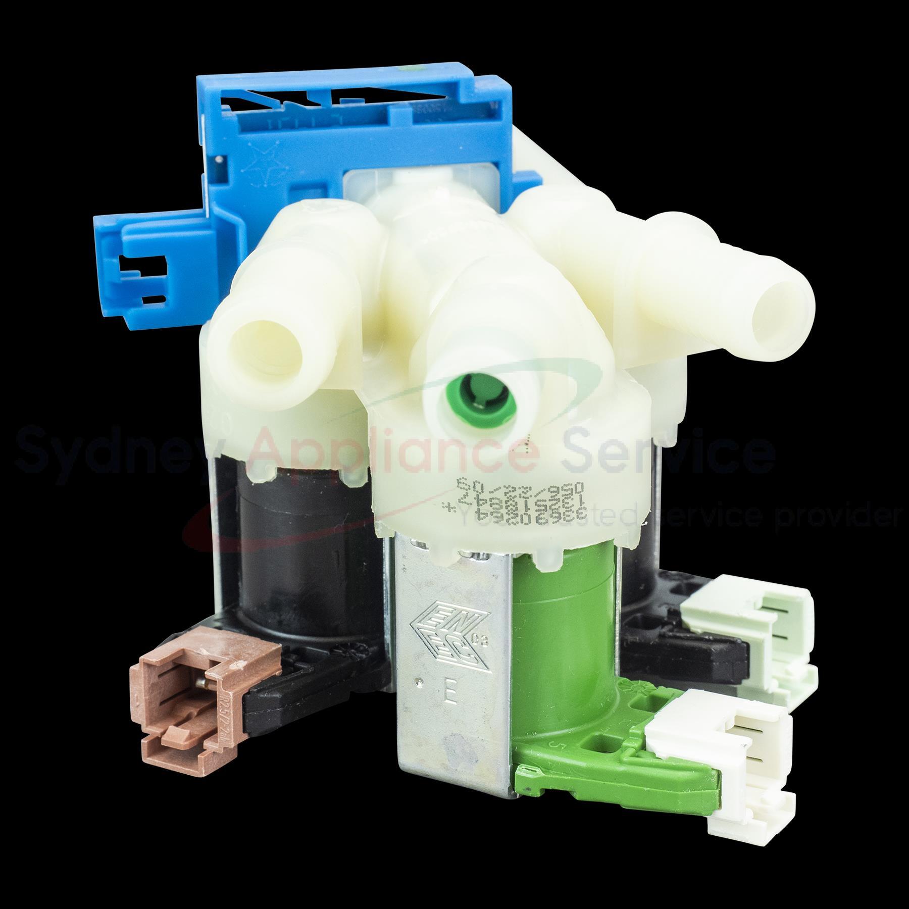WASHING MACHINE VALVE SOLENOID 3 WAY FLOWMETER - 132518844 - 132518844 - Part for - - Models: 91490063302, 91490063402, EWW12753, EWW14013 WASHING MACHINE VALVE SOLENOID 3 WAY FLOWMETER - 132518844 - 132518844 - Part for - - Models: 91490063302, 91490063402, EWW12753, EWW14013