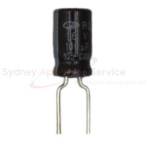 SAMSUNG AIR CON C-AL;100UF;20%;16V;TP;6.3X11MM;5MM;-55TO - 2401-000287