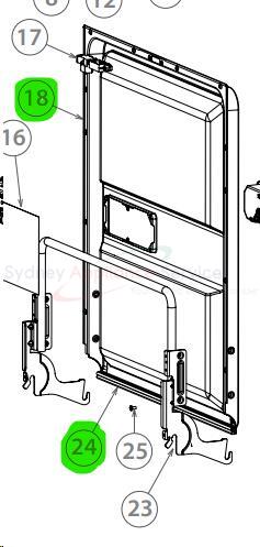FISHER & PAYKEL DISHWASHER DOOR INNER INCL GASKET - H0120801852