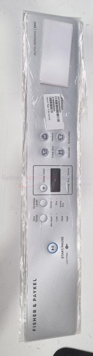 DRYER CONTROL PANEL INVERTED - H0180500548A