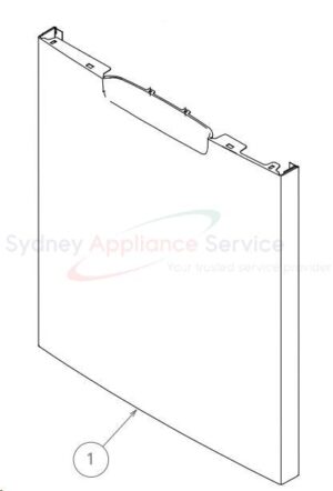 HAIER DISHWASHER DOOR OUTER PANEL SS - H0120100585L